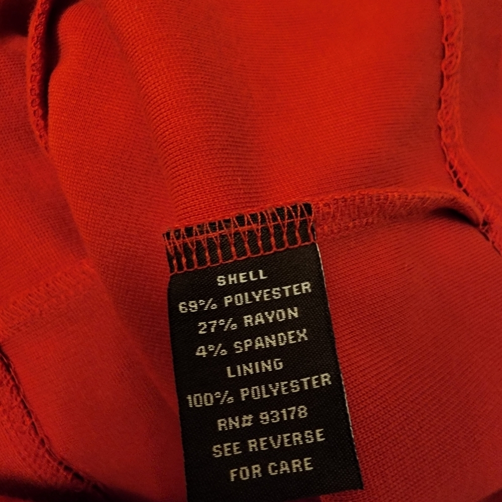 Adrienne Vittadini Red Sleeveless Midi Dress Size 8 - Picture 9 of 10